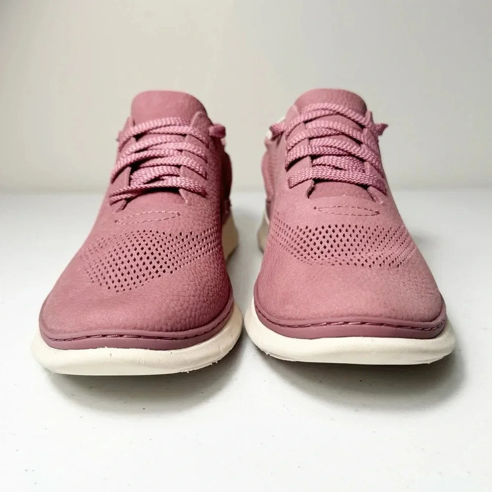 Vionic Fresh Joey Casual Lace Up Sneaker Shoes Mauve Pink Nubuck Size 6.5 Women - Picture 2 of 10